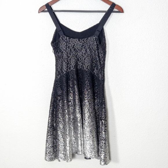 Free People Ombre Lace Dress Black Silver Size XS Romantic Occasion - Picture 2 of 11